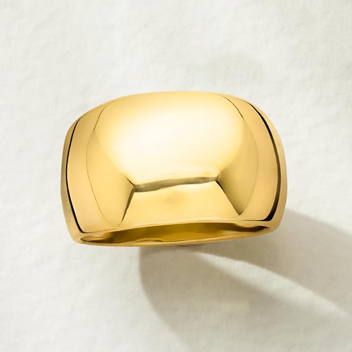 Ross-Simons Italian 18kt Gold Over Sterling Dome Ring