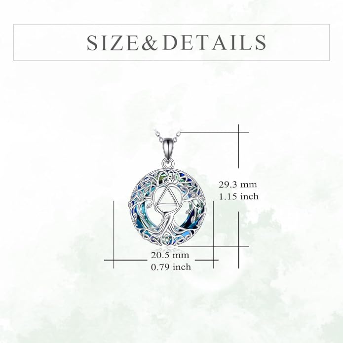 YFN Tree of Life Necklace Sterling Silver Celtic Knot Tree Pendant Jewelry Gifts for Women Men
