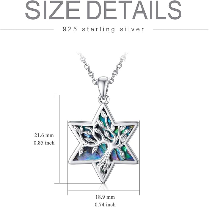 ONEFINITY Tree of Life Necklace 925 Sterling Silver Abalone Shell Celtic Knot Pendant Necklace for Women Jewelry