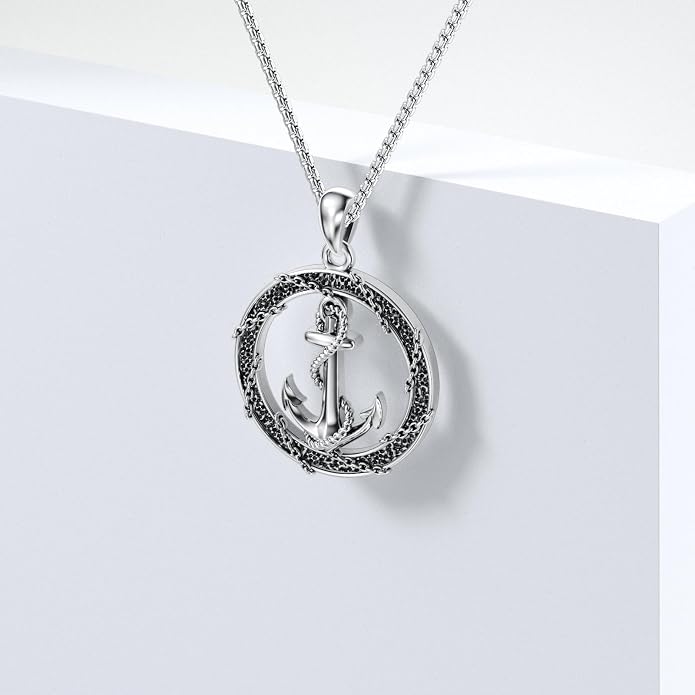 Midari Ocean Necklace 925 Sterling Silver Flamingo Mama Bear Dolphin Penguin Sea Turtle Axolotl Desert Cactus Nautical Rudder Tropical Palm Compass Wave Pendant Boho Jewelry Gifts for Women Men
