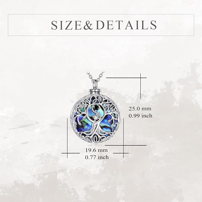 YFN Tree of Life Necklace Sterling Silver Celtic Knot Tree Pendant Jewelry Gifts for Women Men