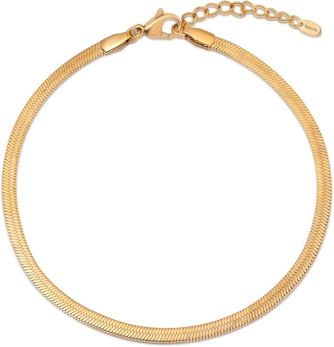 Amberta Silver Gold Waterproof Ankle Bracelets for Women | Boho Layered Anklets for Women | Summer Jewelry, Adjustable Ankle Chain Beaded Rope Heart