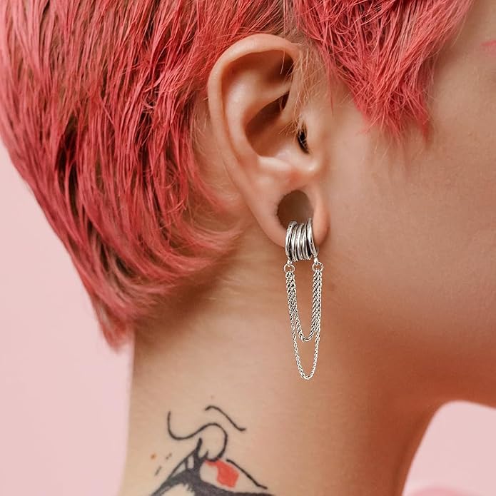 Casvort 14G Seamless Septum Piercing Rings Segment Tragus Hoop Rings 316 Surgical Stainless Steel Helix Ring Stacks for Stretched Ear Lobe Clickers Ear Hangers Body Jewelry