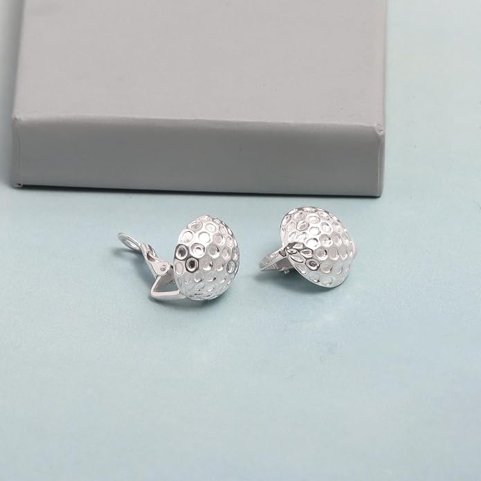 LeCalla 925 Sterling Silver Small Medium Clip On Earrings Non-Pierced Clip-On Stud Earring for Teen Women