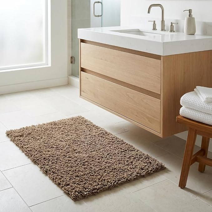 Unique Loom Solid Shag Collection Area Rug (2' 2" x 3' 1" Rectangle, Sandy Brown)