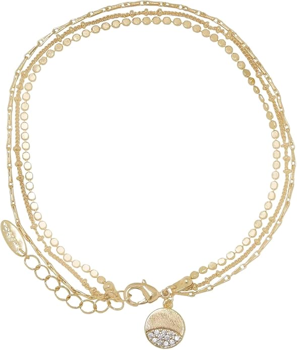 Ettika Anklets for Women. Anklet, 18k Gold or Rhodium Plated. Ankle Bracelets for Women, Jewelry