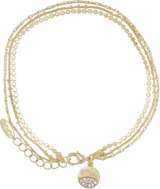 Ettika Anklets for Women. Anklet, 18k Gold or Rhodium Plated. Ankle Bracelets for Women, Jewelry