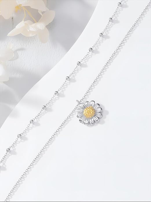 Midari Ocean Necklace 925 Sterling Silver Flamingo Mama Bear Dolphin Penguin Sea Turtle Axolotl Desert Cactus Nautical Rudder Tropical Palm Compass Wave Pendant Boho Jewelry Gifts for Women Men