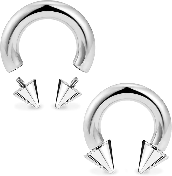 20G-2G ASTM F136 Titanium Septum Rings Nose Ring Hoops Circular Barbell Helix Snug Tragus Rook Daith Cartilage Earring Sneke Bites Lip Ring Hoop Smiley Piercing Jewelry for Women Men 6mm-19mm