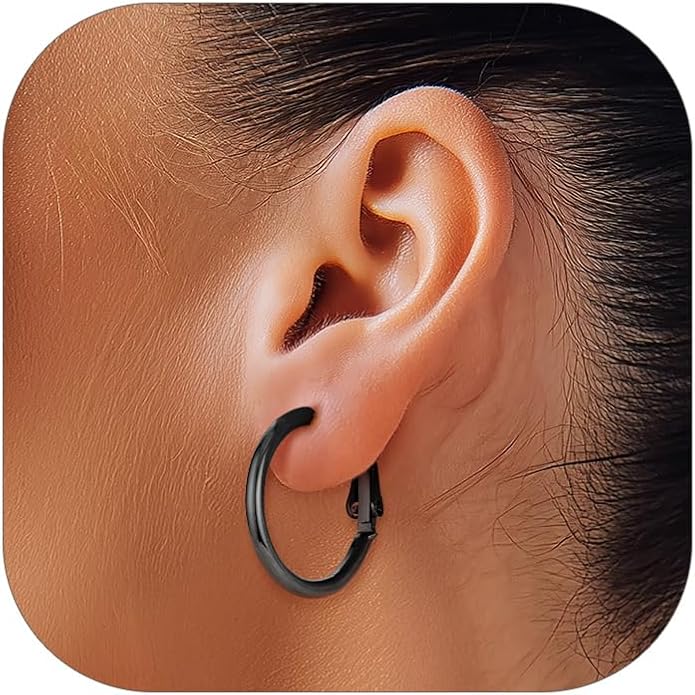 KeyStyle Gold Hoop Earrings for Women, Stainless Steel Hoops Earring Lightweight Loops, 2 mm Thick Hypoallergenic Circle Endless Thin Hoop (20/30/40/50/60/70/80/90/mm)