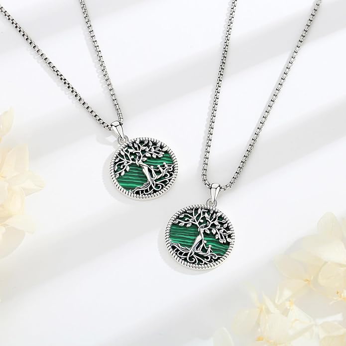 Vito 925 Sterling Silver Tree of Life Necklace for Women, Mother Tree Pendant for Mom Mother Necklace Mother's Day Jewelry Gift for Wife Grandma, 18/22 Inch Chain