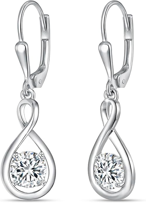 LeCalla 925 Sterling Silver Leverback Drop Earrings | Lightweight Italian Teardrop Dangle Earring for Women
