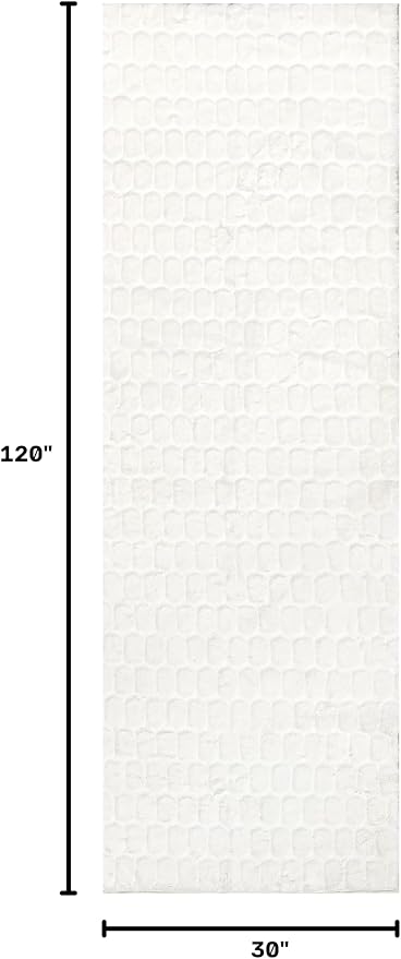 nuLOOM Nia White/Ivory, 2'6" x 10', Cozy Shag, Fluffy and Soft, High Traffic, Stain Resistant, Easy Clean, Durable Machine Washable Runner for Bedroom, Living Room, Dining, Den, Foyer, Entryway