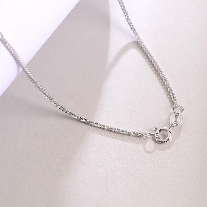 iSTONE 925 Sterling Silver Natural Crytral for Womens Pendant Necklace, Gemstone Birthstone with 17.8" Silver Chain Ladies