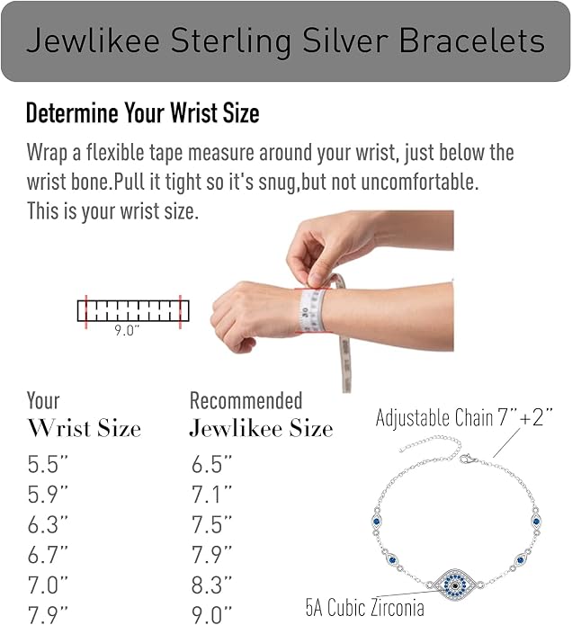 Blue Evil Eyes Link Bracelet, Evil Eye Earrings, S925 Sterling Silver Dainty Cubic Zirconia Adjustable Link Lobster Claw Clasp Chain Jewelry