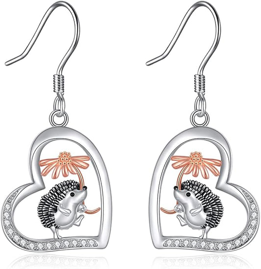 Butterflygold/Cat/dog/Dragonfly/Orca/Bee/Amber/Axolotl/Toothless/Hedgehog/Dragon/Snake/Horse/Mushroom/Anime/Dragonfly Earring for Women Sterling Silver Animals Drop Earring Jewelry Hypoallergenic (silver-butterfly)