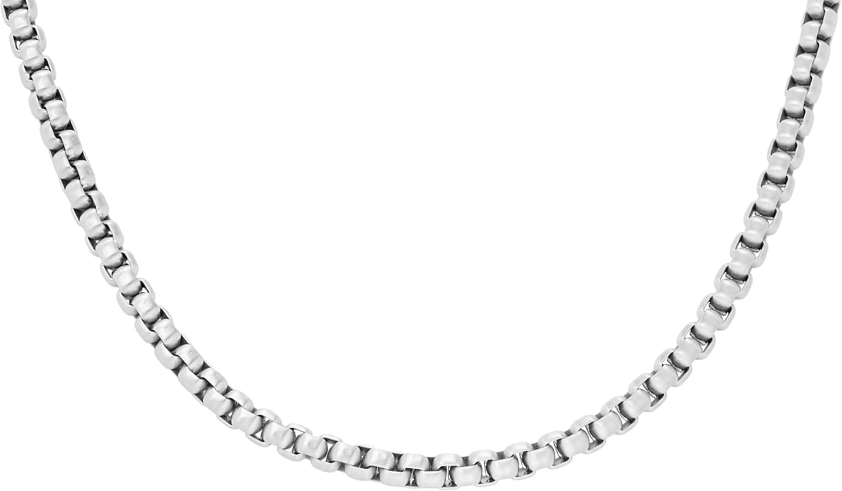 Fossil Men's Stainless Steel or Leather Necklace for Men