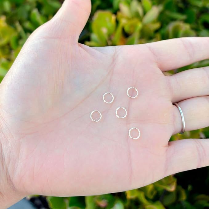 50pcs Adabele Real 1/20 14K Gold Filled Open Jump Rings 6mm Small O Ring Connector (0.64mm/22 Gauge)