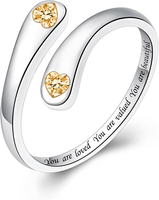 Fookduoduo 925 Sterling Silver Ring Inspirational Jewelry adjustable Wrap Open Rings for Women