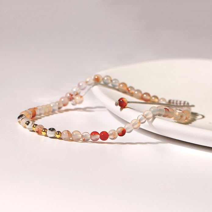 Evil Eye Ankle Bracelets for Women Beads Anklets Beach Accessiory Gemstone Healing Crystal Adjustable