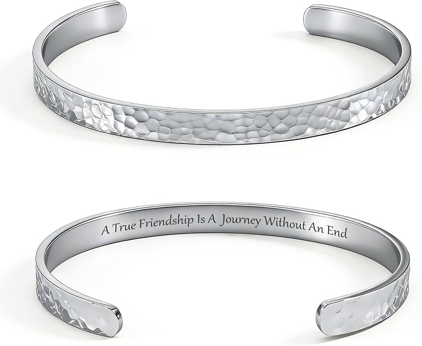 Inspirational Bible Verse Cuff Bracelet for Women, 18K Gold Plated Hammered Bangle, Christian Faith Jewelry Gift, Adjustable Non Tarnish
