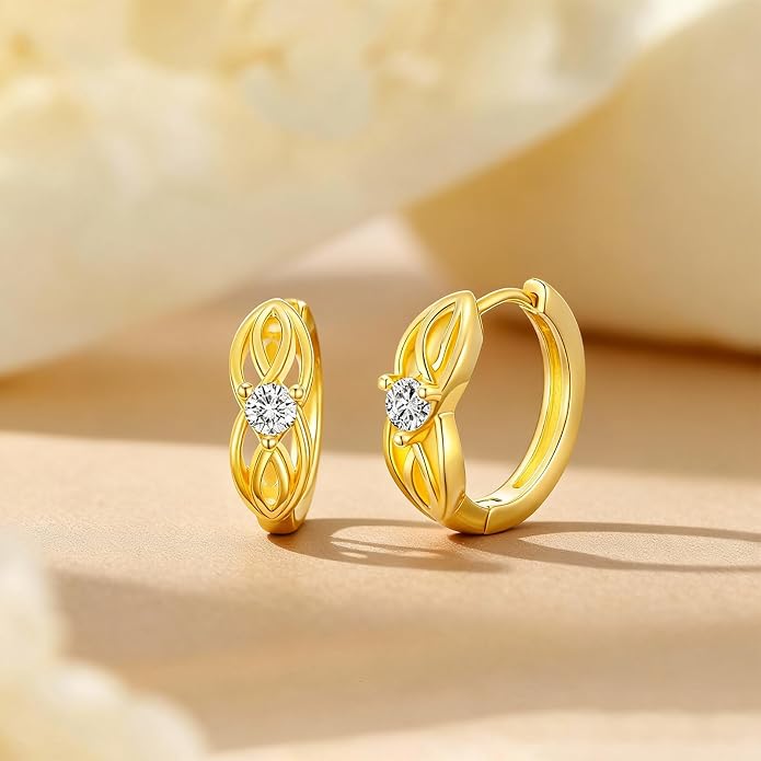 Gold Dainty Hoop Earrings for Women Hypoallergenic Lightweight 14K Gold Huggie Earrings Jewelry Valentines Day Gifts for Wife Girlfriend Her