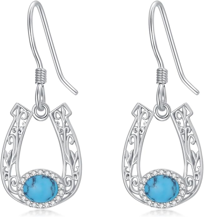 Dorunmo 925 Sterling Silver Western Dangle Earrings for Women Bohemian Earrings Hypoallergenic Christmas Jewelry Gifts for Women