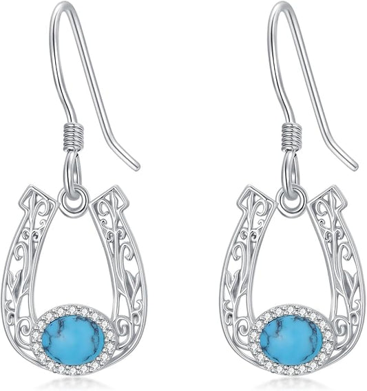 Dorunmo 925 Sterling Silver Western Dangle Earrings for Women Bohemian Earrings Hypoallergenic Christmas Jewelry Gifts for Women