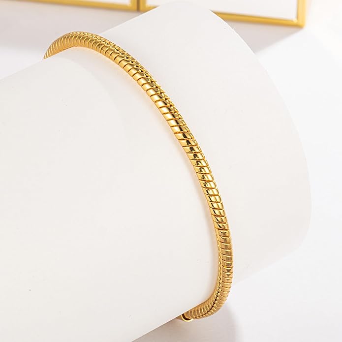 Dankadi Italy Smooth 3MM 4MM Round Snake Chain Bracelet Solid 925 Sterling Silver Men Women 6.3" 6.7" 7" 7.5" 8" 8.5" 9" 9.5" Bangle Charm Jewelry Gift
