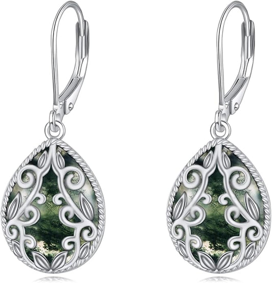 Teardrop Earrings Sterling Silver Filigree Irish Celtic Teardrop Drop Earrings Jewelry Gifts For Women