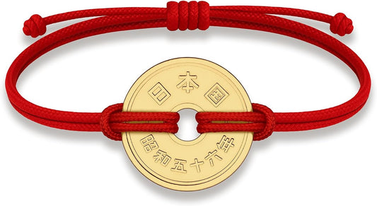 HOBBY OF KINGS Good Luck Coin Bracelet | 18k Gold Plated Wristband | Handmade Jewelry for Collectors and History Lovers