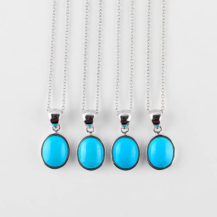 Raw Gemstone Dainty Pendant Necklace for Women, Trendy Healing Chakra Crystal, Birthstone Handmade 925 Sterling Silver Adjustable 18 inch Chain Jewelry, Birthday Gifts
