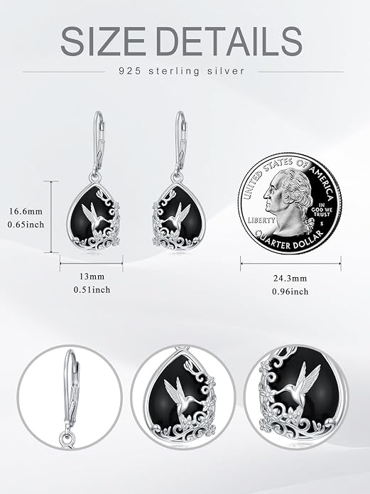 Dorunmo 925 Sterling Silver Western Dangle Earrings for Women Bohemian Earrings Hypoallergenic Christmas Jewelry Gifts for Women