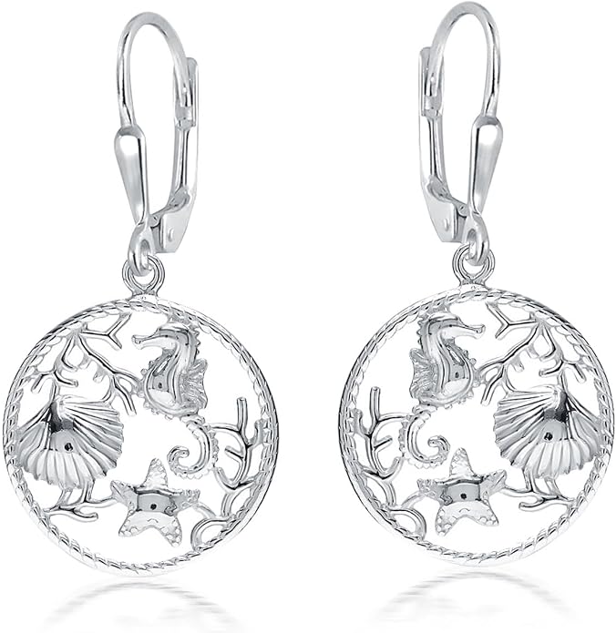 Charmsy 925 Sterling Silver Filigree Earrings for Women | Lightweight Diamond-Cut Openwork Leverback Dangle Earrings | Romantic Jewelry Gifts for Women