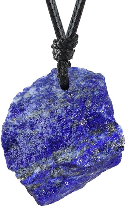 Natural Raw Crystal Necklace for Women Irregular Stone Necklaces Spiritual Gemstone Pendant with Adjustable Rope