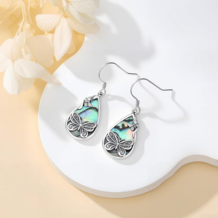 Butterfly/Cardinal/Rabbit/Frog/Turtle/Dragonfly/Flamingo/Mermaid/Hummingbird/Robin/Raven/Owl/Whale/Cat Earrings S925 Sterling Silver Animal Jewelry Gifts for Birthday Christmas