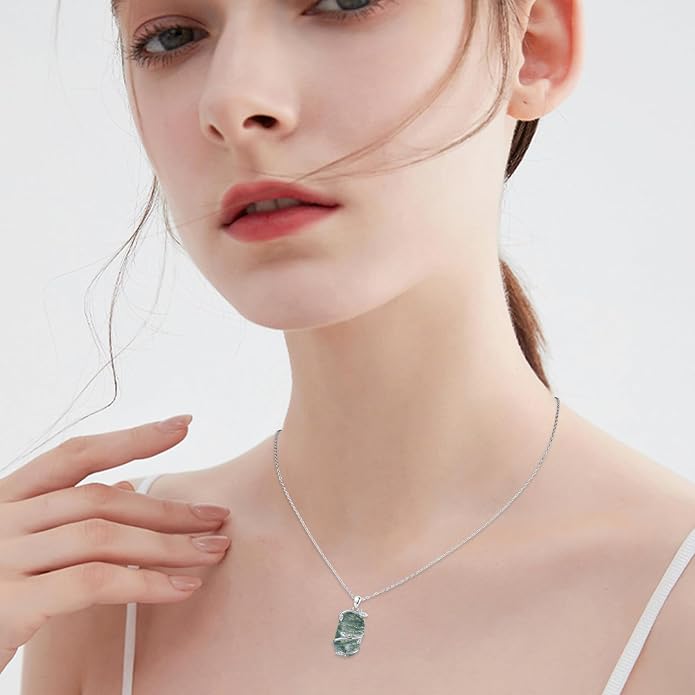 Bar Opal Leaf Necklace For Women S925 Sterling Silver White Opal Pendant with Leaf Charm Bar Pendant Jewelry Gift For Mom Daughter Wife