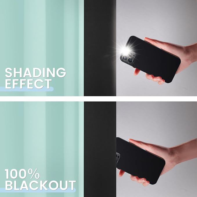 SimpleHome Aqua 100% Blackout Curtains Room Darkening Living Room 90 Inch | Curtains for Bedroom,Thermal Insulated Grommet Window Drapes,Curtains for Living Room with Black Back,52 x 90 Inch,2 Panels
