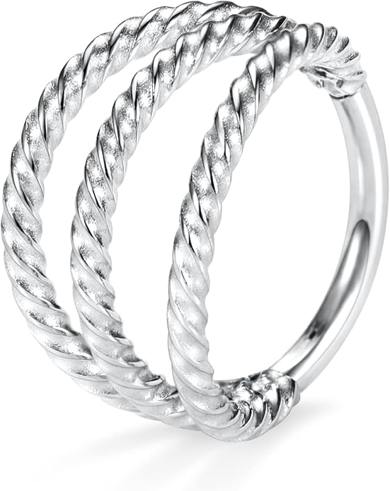 316L Surgical Steel Septum Clicker Ring Nose Ring Hoop Sleeper Hoop Earring Helix Rook Conch Cartilage Daith Tragus Earrings Lobe Nose Piercing Jewelry for Women