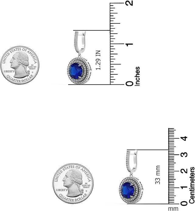 LeCalla 925 Sterling Silver Leverback Dangle Earrings for Women | Gemstone Drop Dangle Earring Jewelry Gifts for Wedding, Anniversary, Christmas, Valentine’s Day, New Year