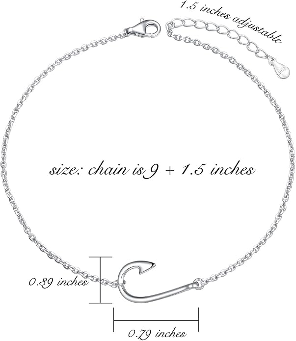 DAOCHONG Anklet for Women S925 Sterling Silver Adjustable Foot Chain Ankle Bracelet Anklets Jewelry