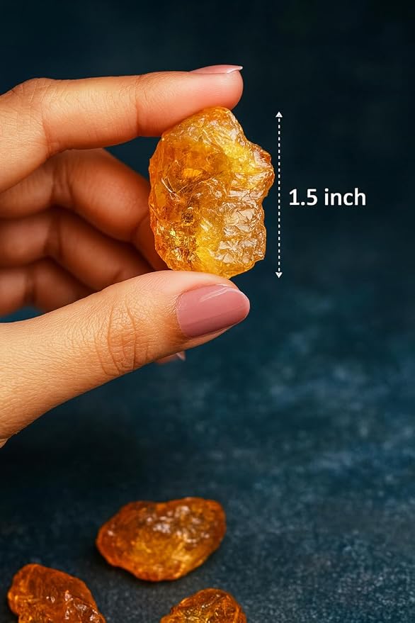 Large 1.25-2.0” Natural Citrine Raw Crystals Stones for Meditation, Chakra, Reiki, Crystal Grid, Energy Work, Wire Wrapping, Tumbling & Spiritual Home Decor