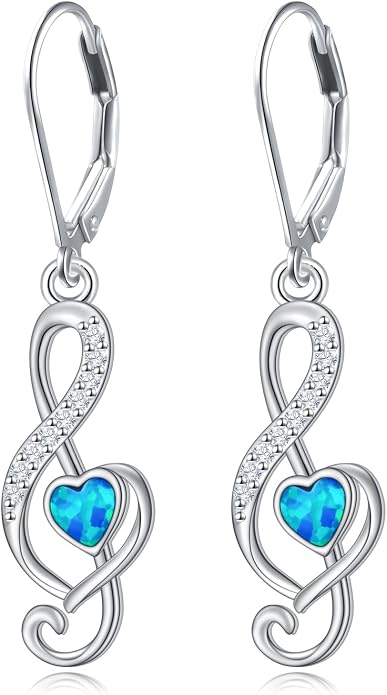 925 Sterling Silver Filigree Dangle Drop Earrings Daisy/Lotus/Rose Flower/Moonstone Leverback Teardrop Earrings for Women Infinity Celtic Knot Daisy Lotus Jewelry for Mothers Day