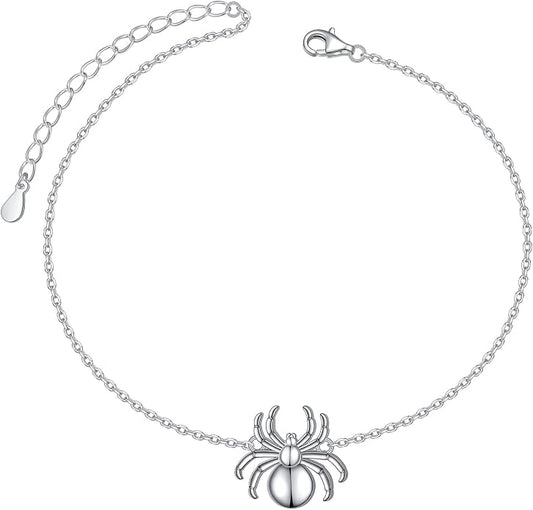 Alphm Anklet for Women S925 Sterling Silver Adjustable Foot Evil Eye Starfish Heart Bead Butterfly Celtic Knot Cross Multilayer Layered Ankle Bracelet Jewelry