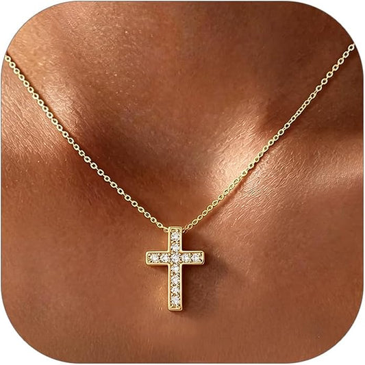 ChicSilver 925 Sterling Silver Cross/Heart/Butterfly/Star/Moon Necklace for Women, Hypoallergenic Dainty Small Silver Pendant Necklaces (with Gift Box)