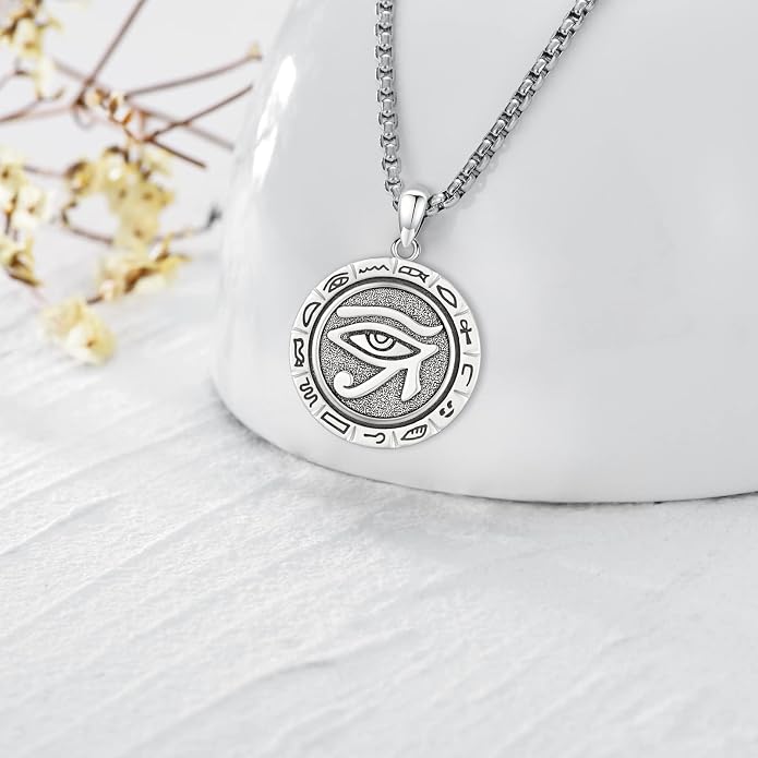 Pentagram Necklace Sterling Silver Triple Moon Goddess/Celtic Knot Witches Knot/Ankh/Sun and Moon/Hecate/Lilith/Santa Muerte/Tetragrammaton Pendant Necklace Pagan Wiccan Magic Egyptian Amulet Jewelry for Women Men