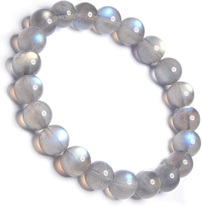 ILLUMINIA 5A Grade Natural Crystal Gemstone Bracelet | Healing Energy Charged Quartz Stone Bead | Handcrafted Stretch Bracelet for Women Men Teens