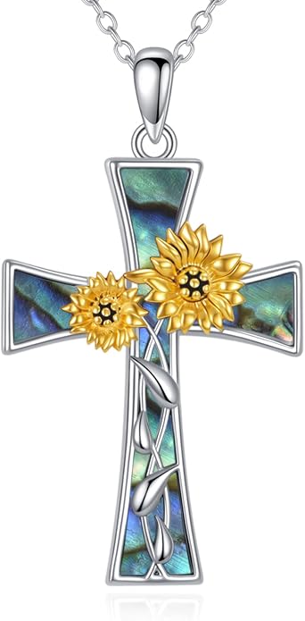 Cross Necklace 925 Sterling Silver Cross Faith Pendant Christian Jewelry Gifts for Women Men