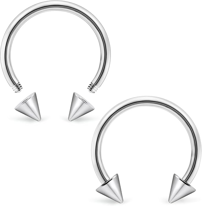 20G-2G ASTM F136 Titanium Septum Rings Nose Ring Hoops Circular Barbell Helix Snug Tragus Rook Daith Cartilage Earring Sneke Bites Lip Ring Hoop Smiley Piercing Jewelry for Women Men 6mm-19mm