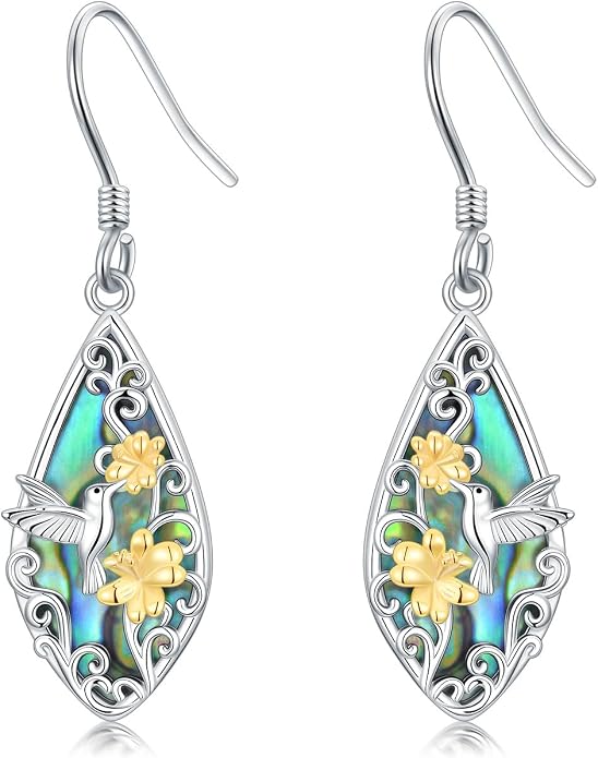 Seiyang Dangle Earrings 925 Sterling Silver Animal/American Flag/Turquoise Dangle Drop Earrings Jewelry Gifts for Women